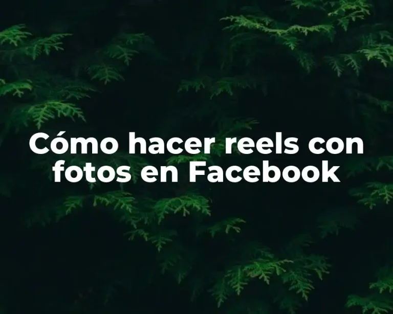 Cómo hacer reels con fotos en Facebook