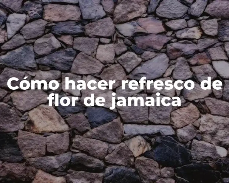 Cómo hacer refresco de flor de jamaica