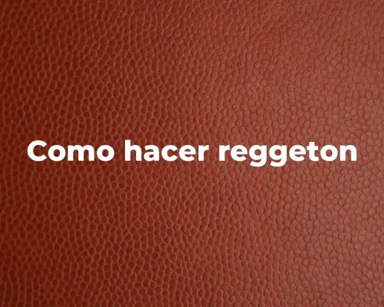 Como hacer reggeton