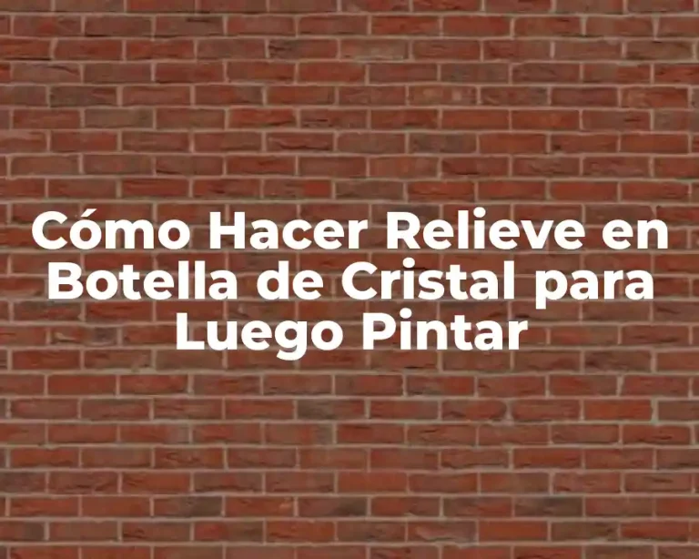 Cómo Hacer Relieve en Botella de Cristal para Luego Pintar