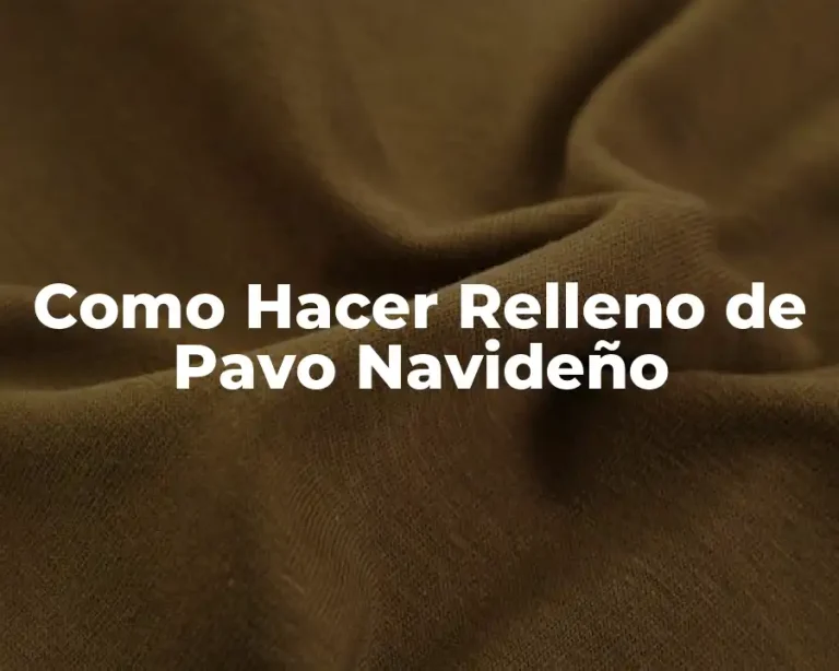 Como Hacer Relleno de Pavo Navideño