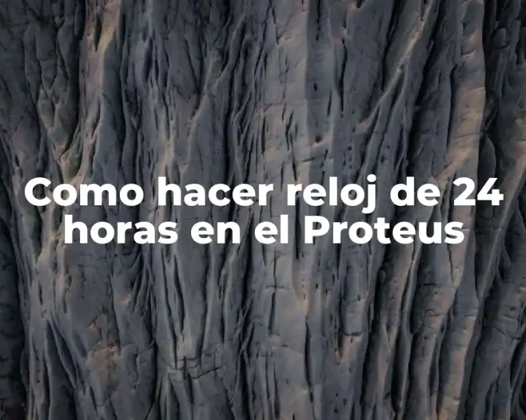 Como hacer reloj de 24 horas en el Proteus
