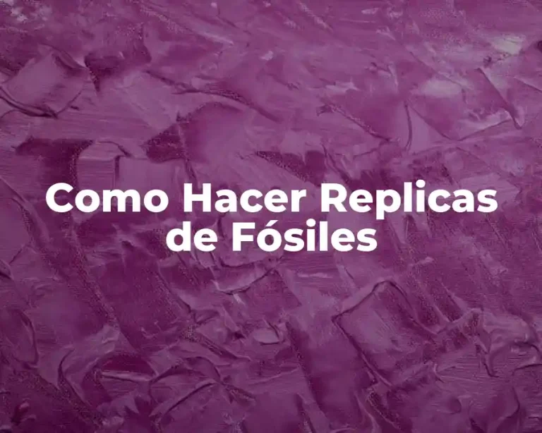 Como Hacer Replicas de Fósiles