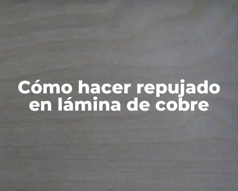 Cómo hacer repujado en lámina de cobre