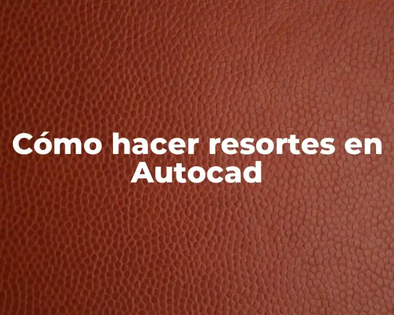 Cómo hacer resortes en Autocad