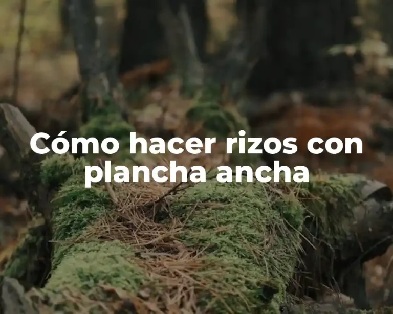 Cómo hacer rizos con plancha ancha