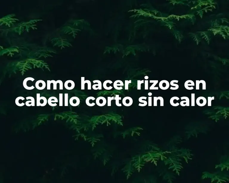Como hacer rizos en cabello corto sin calor