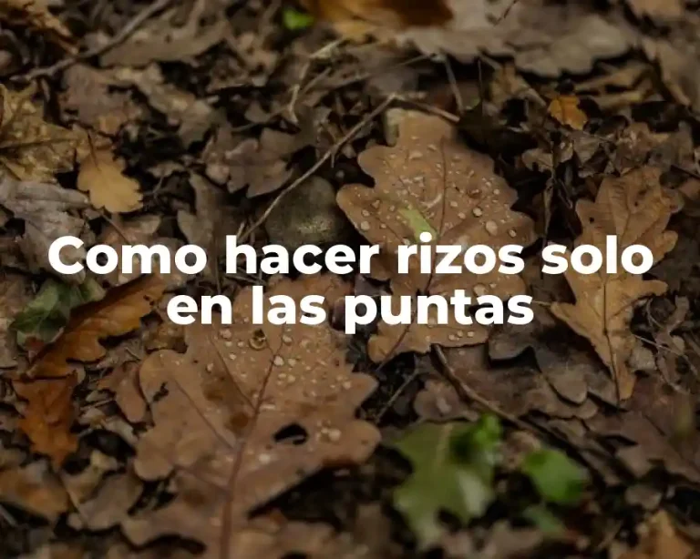 Como hacer rizos solo en las puntas