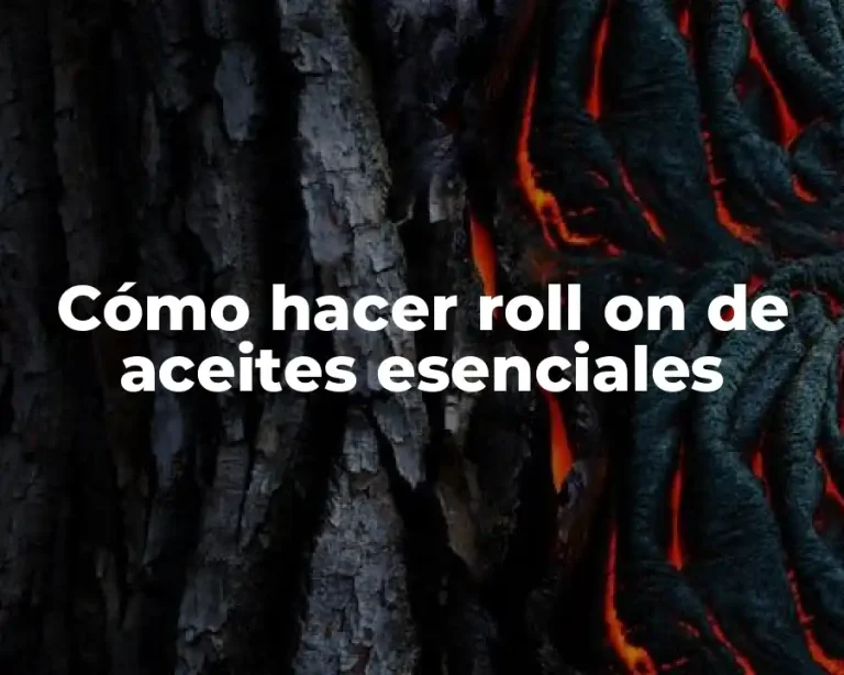 Cómo hacer roll on de aceites esenciales