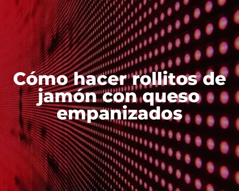 Cómo hacer rollitos de jamón con queso empanizados