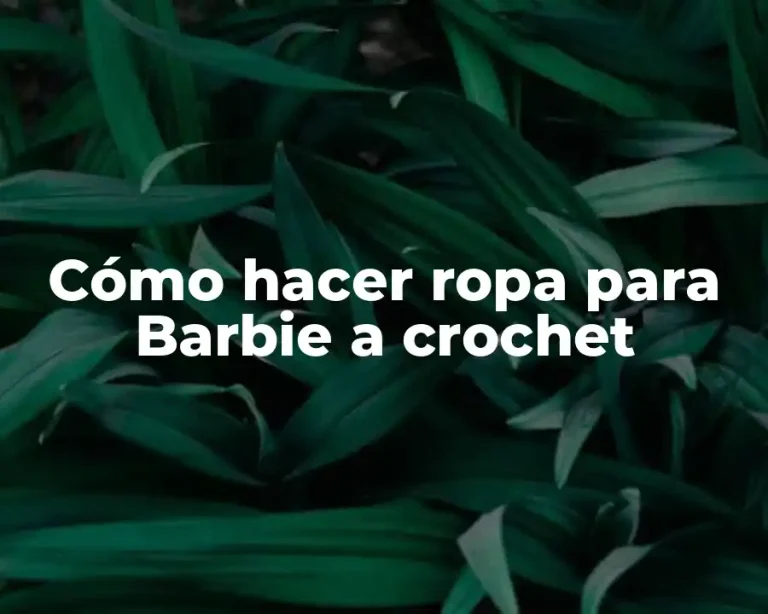 Cómo hacer ropa para Barbie a crochet