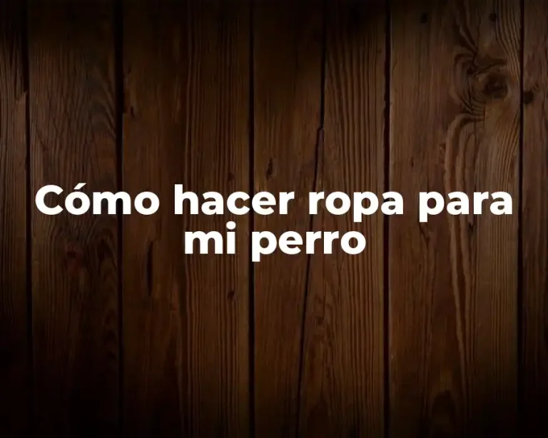 Cómo hacer ropa para mi perro