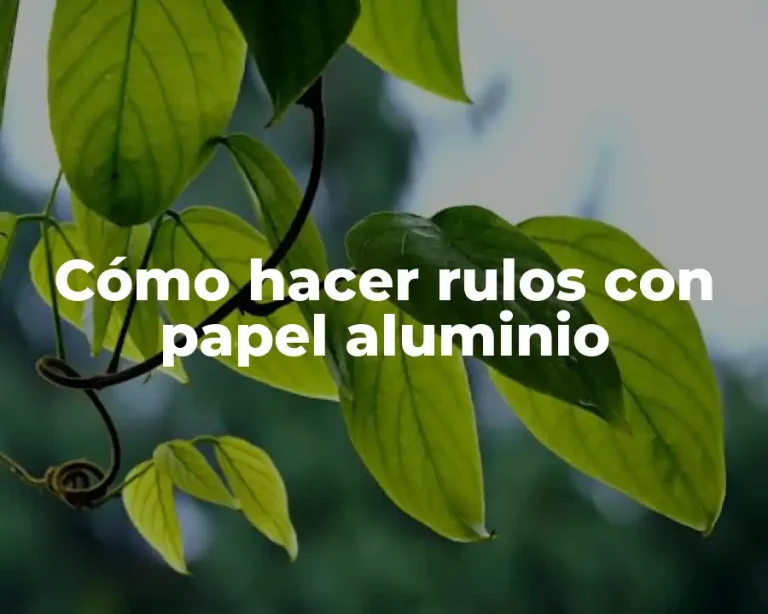 Cómo hacer rulos con papel aluminio