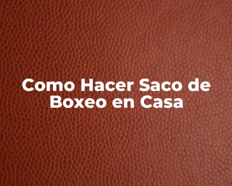 Como Hacer Saco de Boxeo en Casa