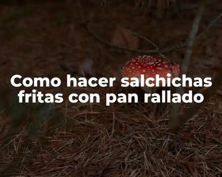 Como hacer salchichas fritas con pan rallado
