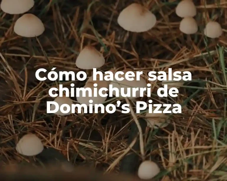Cómo hacer salsa chimichurri de Domino’s Pizza