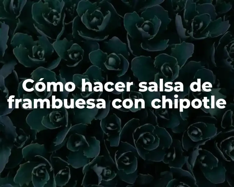Cómo hacer salsa de frambuesa con chipotle