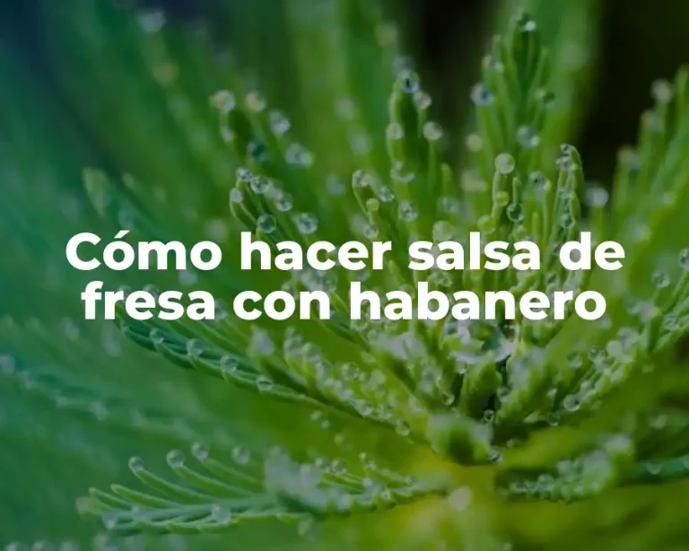 Cómo hacer salsa de fresa con habanero