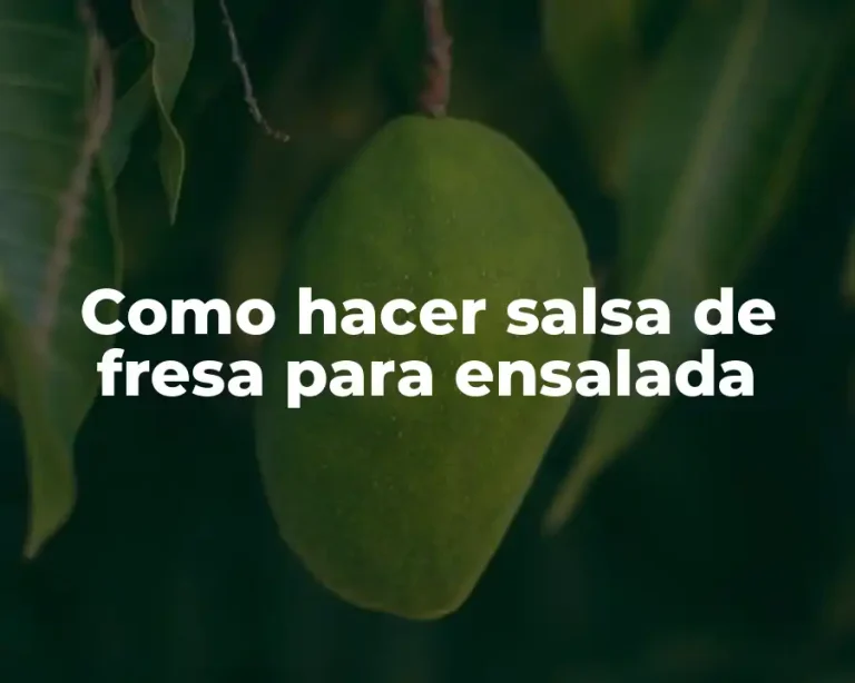Como hacer salsa de fresa para ensalada