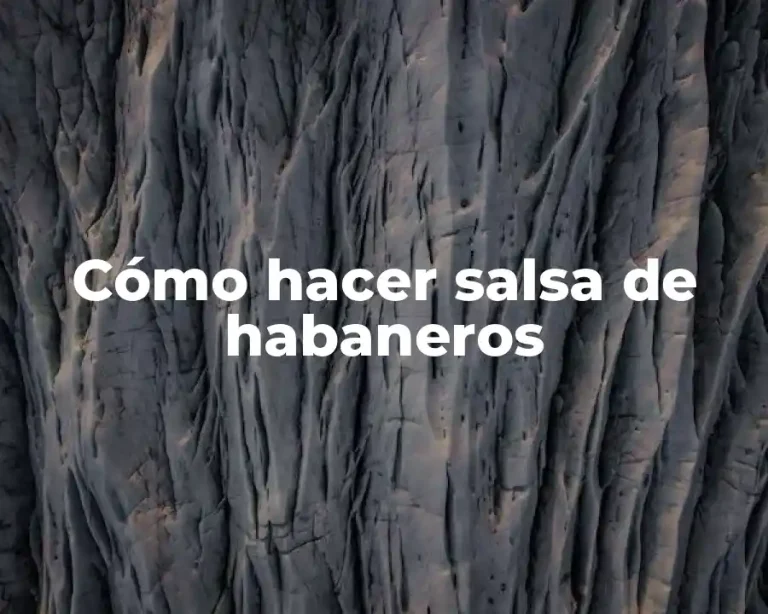 Cómo hacer salsa de habaneros