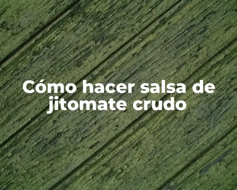 Cómo hacer salsa de jitomate crudo