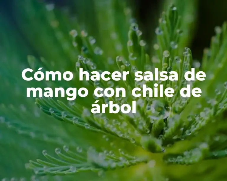 Cómo hacer salsa de mango con chile de árbol