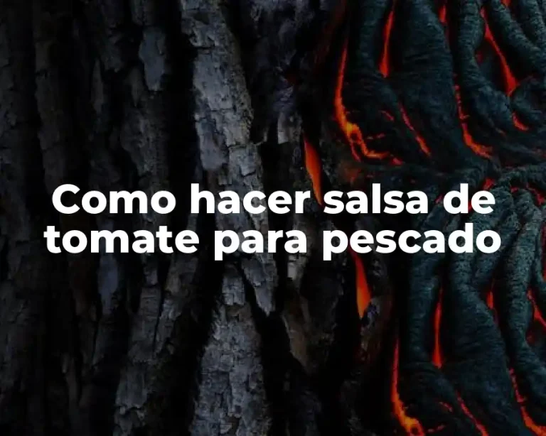 Como hacer salsa de tomate para pescado