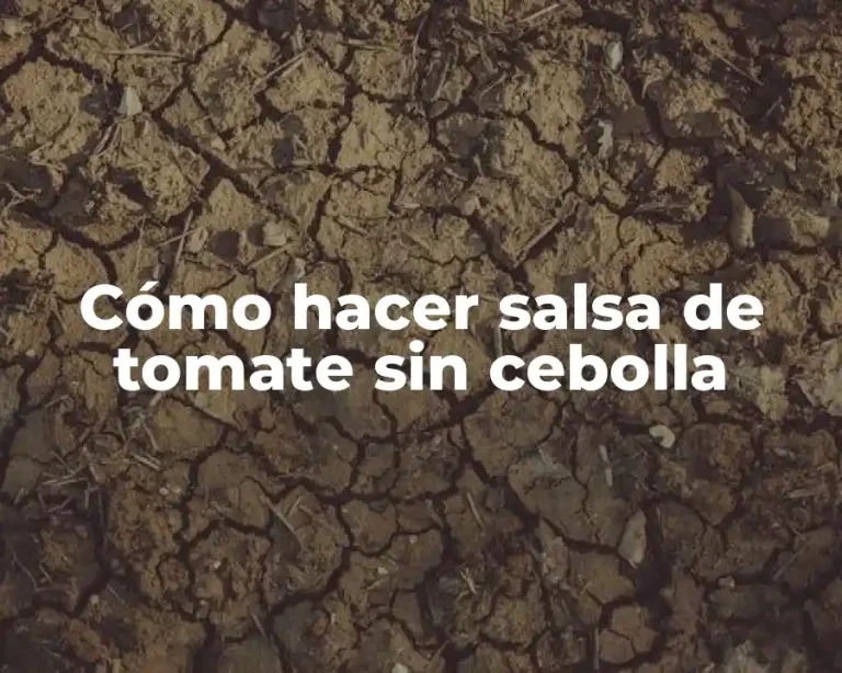 Cómo hacer salsa de tomate sin cebolla