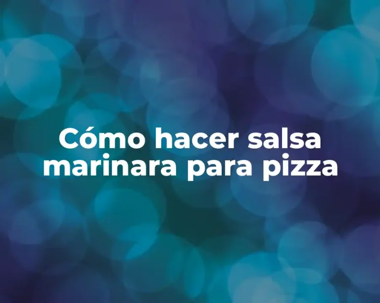 Cómo hacer salsa marinara para pizza