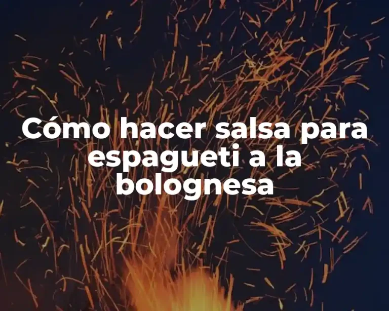 Cómo hacer salsa para espagueti a la bolognesa