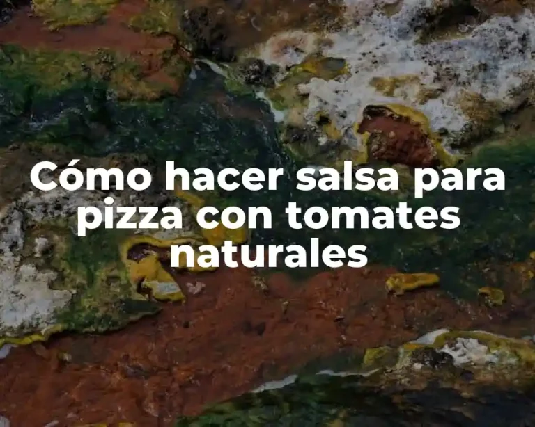 Cómo hacer salsa para pizza con tomates naturales