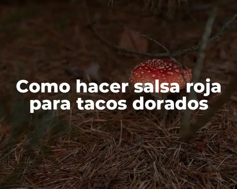 Como hacer salsa roja para tacos dorados