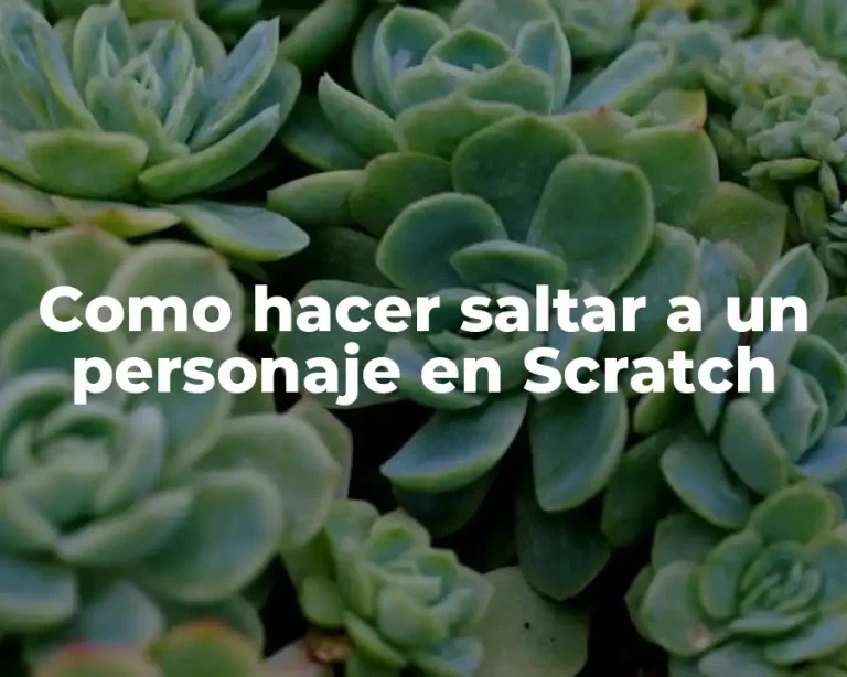 Como hacer saltar a un personaje en Scratch