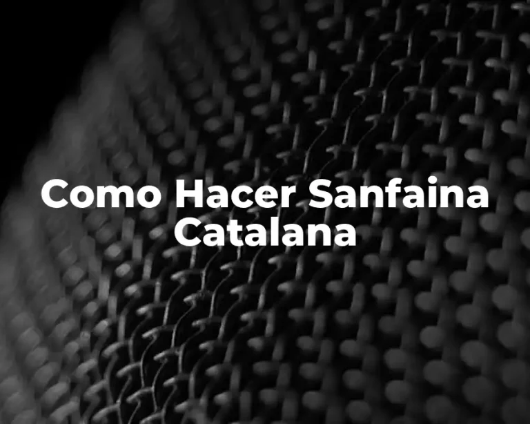 Como Hacer Sanfaina Catalana