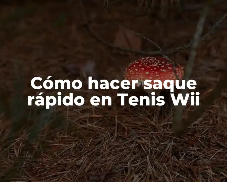 Cómo hacer saque rápido en Tenis Wii