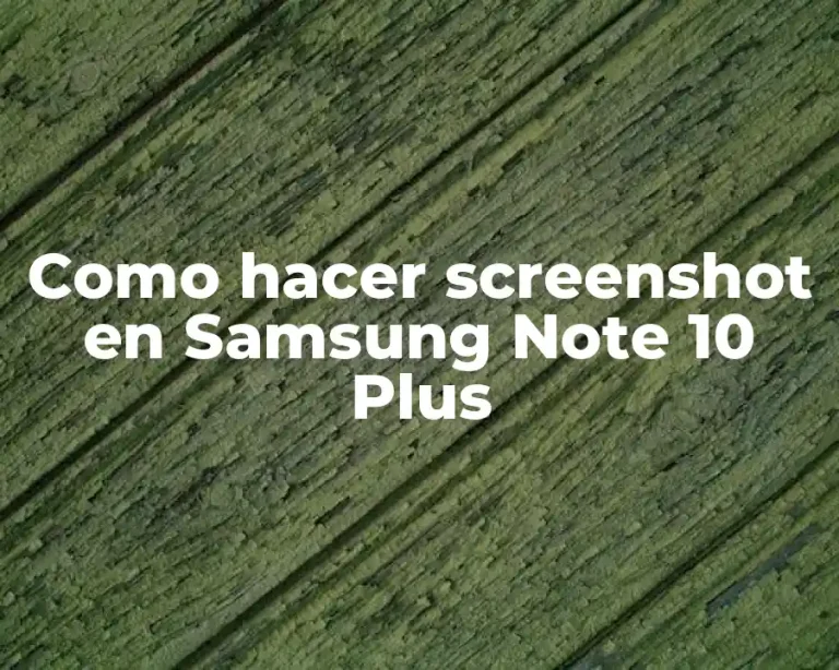Como hacer screenshot en Samsung Note 10 Plus