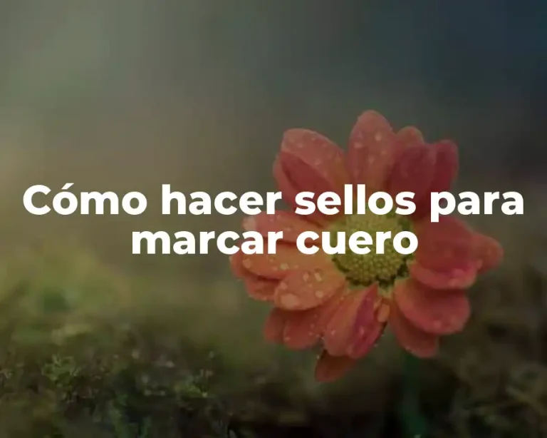 Cómo hacer sellos para marcar cuero