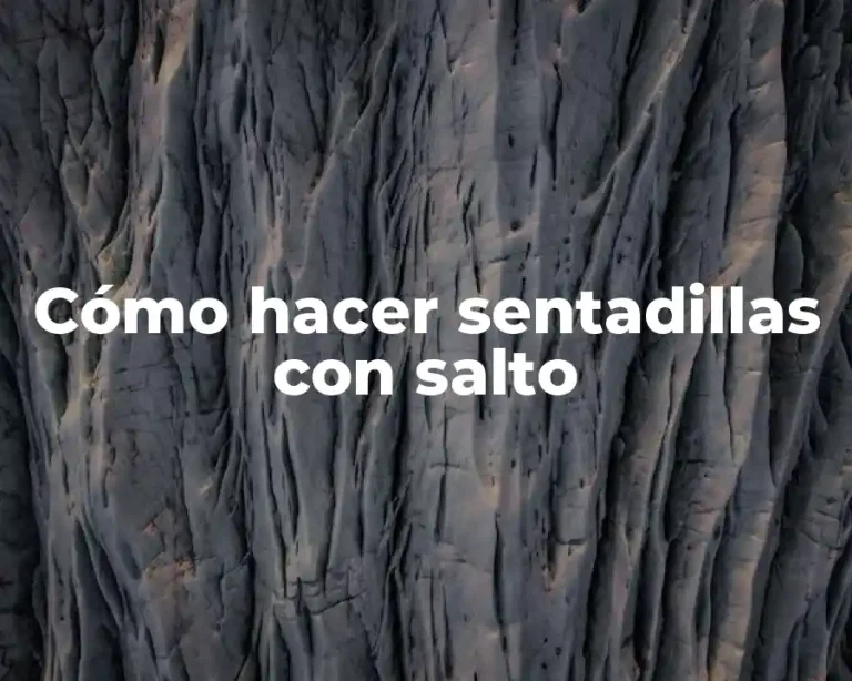 Cómo hacer sentadillas con salto