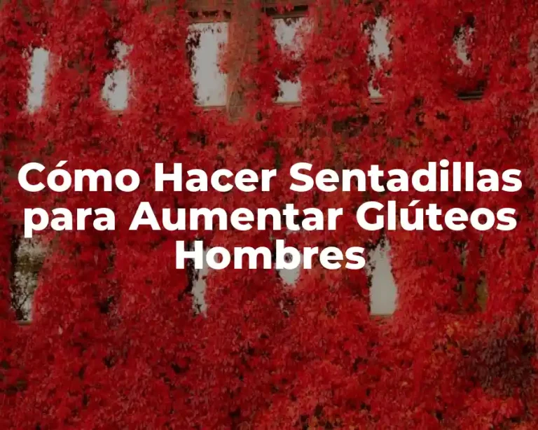 Cómo Hacer Sentadillas para Aumentar Glúteos Hombres