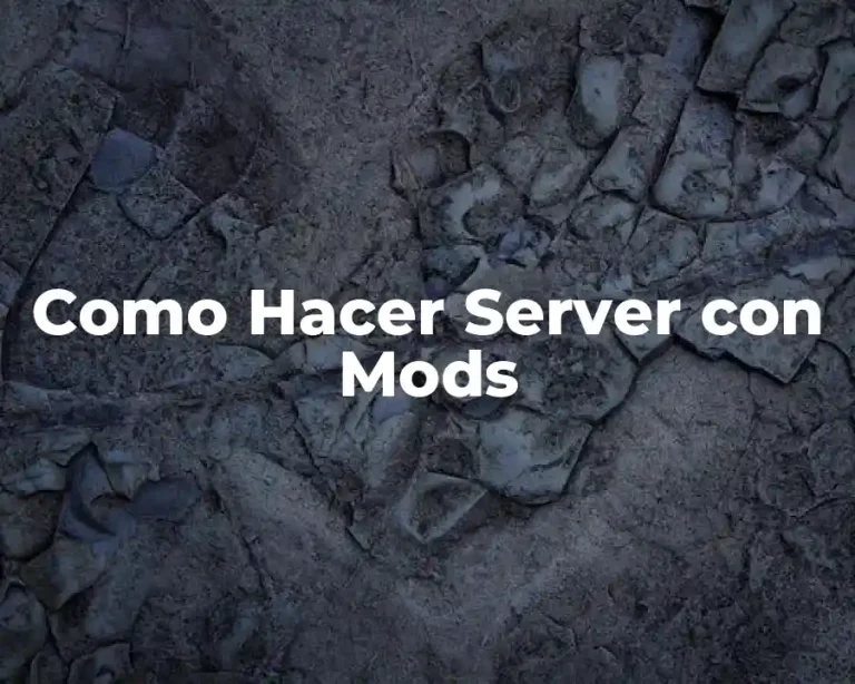 Como Hacer Server con Mods