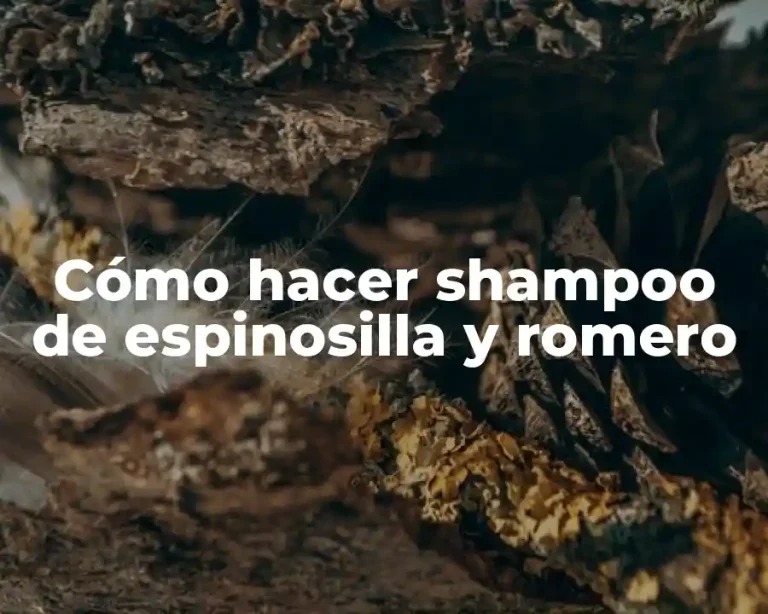 Cómo hacer shampoo de espinosilla y romero