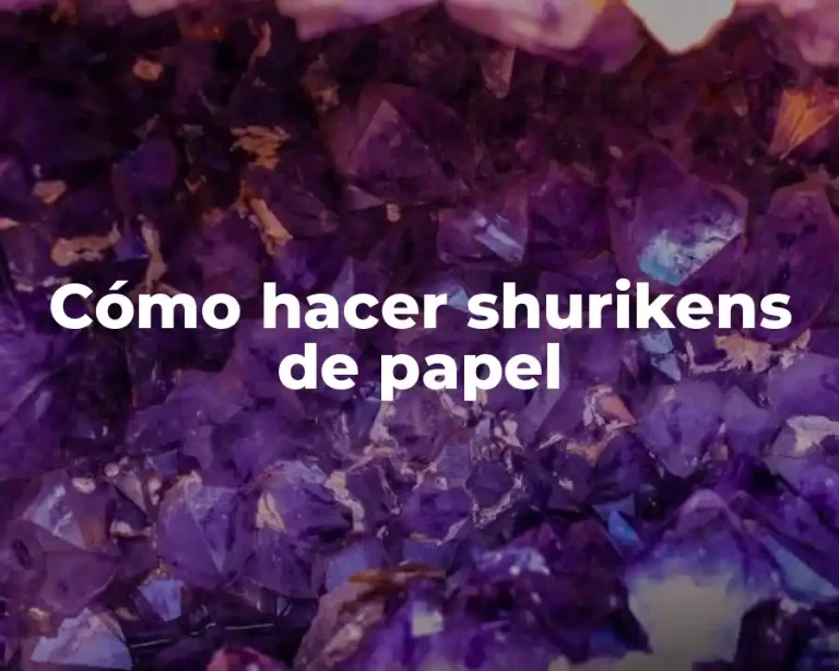 Cómo hacer shurikens de papel