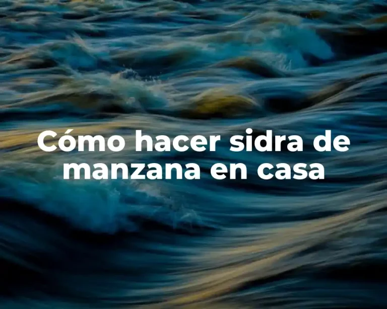 Cómo hacer sidra de manzana en casa