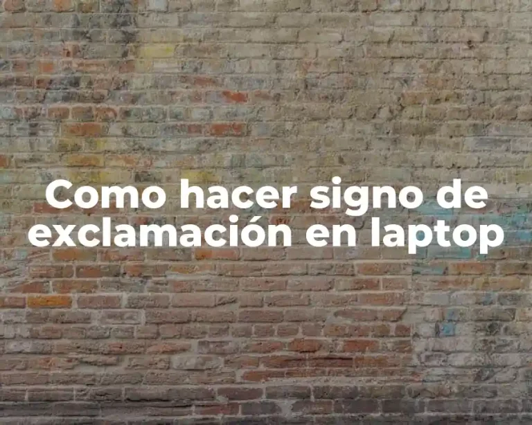 Como hacer signo de exclamación en laptop