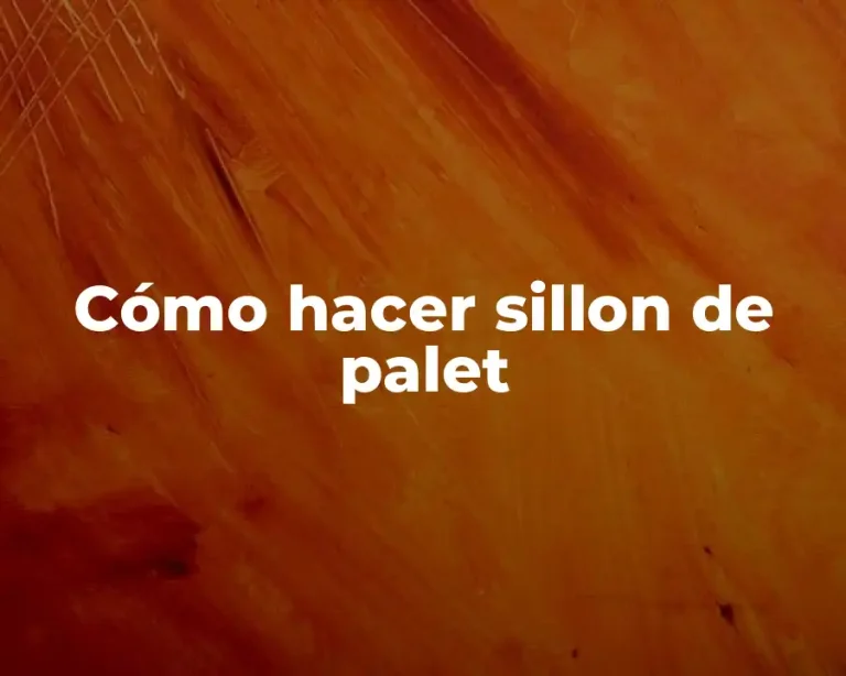 Cómo hacer sillon de palet