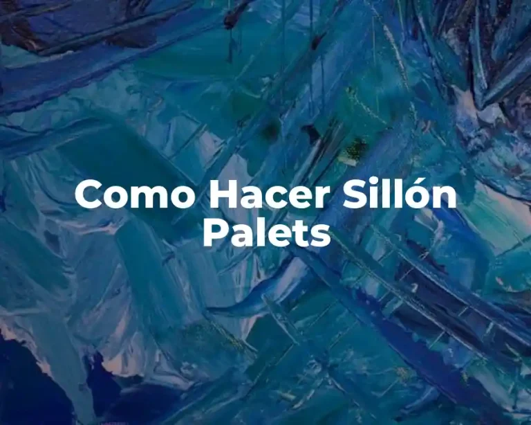 Como Hacer Sillón Palets