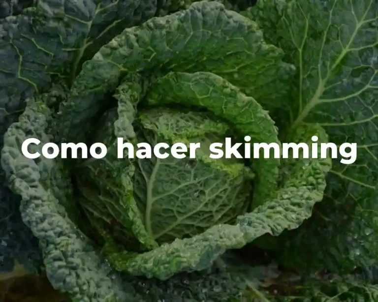 Como hacer skimming