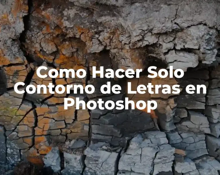 Como Hacer Solo Contorno de Letras en Photoshop