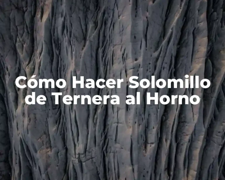 Cómo Hacer Solomillo de Ternera al Horno