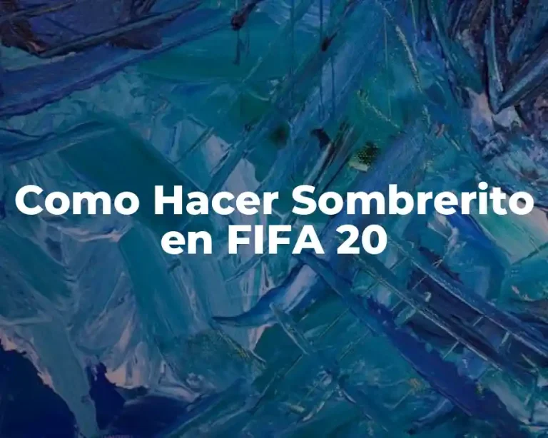 Como Hacer Sombrerito en FIFA 20